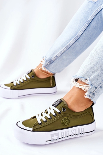 Tenisówki Na Platformie BIG STAR II274024 Khaki