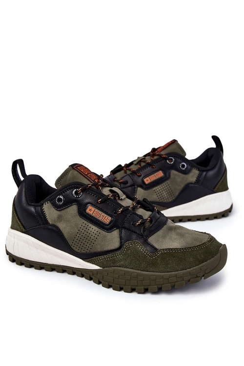 Męskie Klasyczne Buty Sportowe Memory Foam Big Star KK174272 Zielone