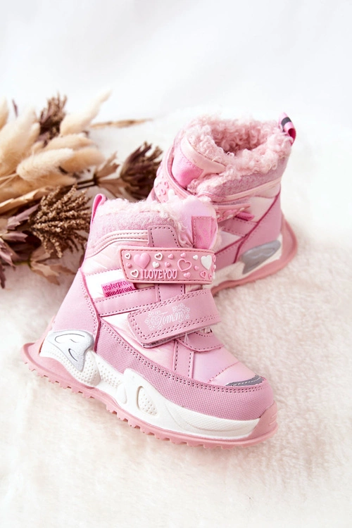 Dziecięce Ocieplane Śniegowce Różowe Chilly