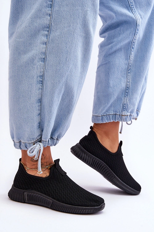 Klasyczne Wsuwane Buty Sportowe Czarne Frankie