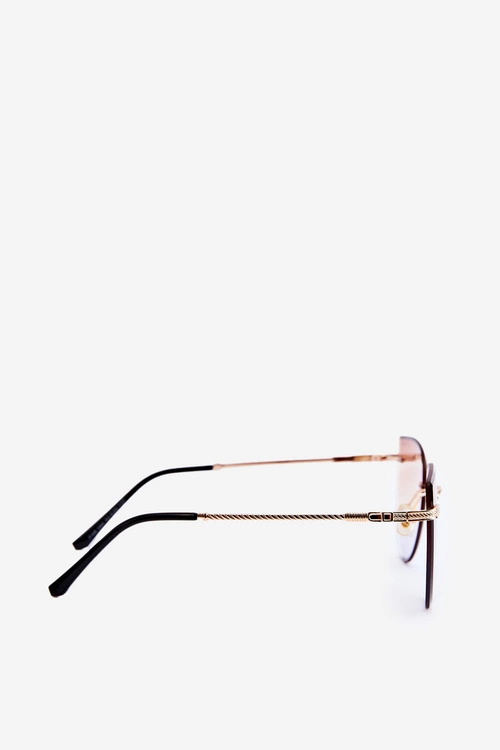 Damskie Okulary Przeciwsłoneczne UV400 Złoto-Brązowe