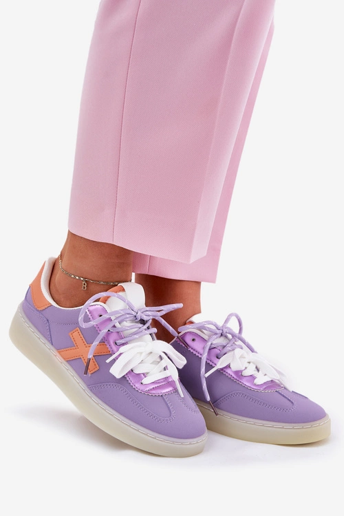 Niskie Buty Sportowe Damskie Fioletowe Zelevelis