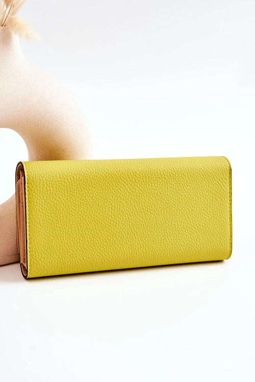 Damski Duży Portfel Skórzany NOBO M0123-C002 Żółty