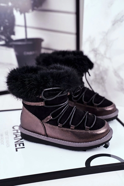 Dziecięce Botki Śniegowce Big Star Czarne GG374083