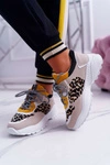 Sportowe Damskie Buty Wysoka Podeszwa Leopard Chillout