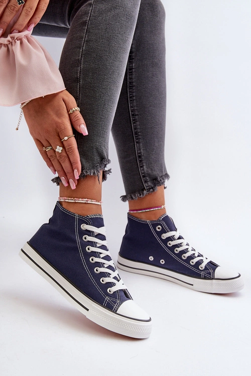 Trampki Damskie Granatowe Socerio