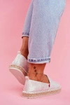 Espadryle Damskie Pleciona Podeszwa Srebrne Big Star FF274A514
