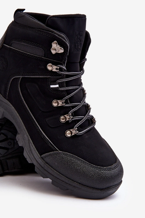 Męskie Buty Trekkingowe Ocieplane Czarne Dysasha