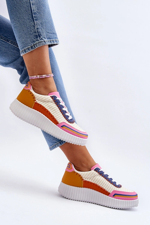 Sneakersy Damskie Na Platformie Multikolor Redala