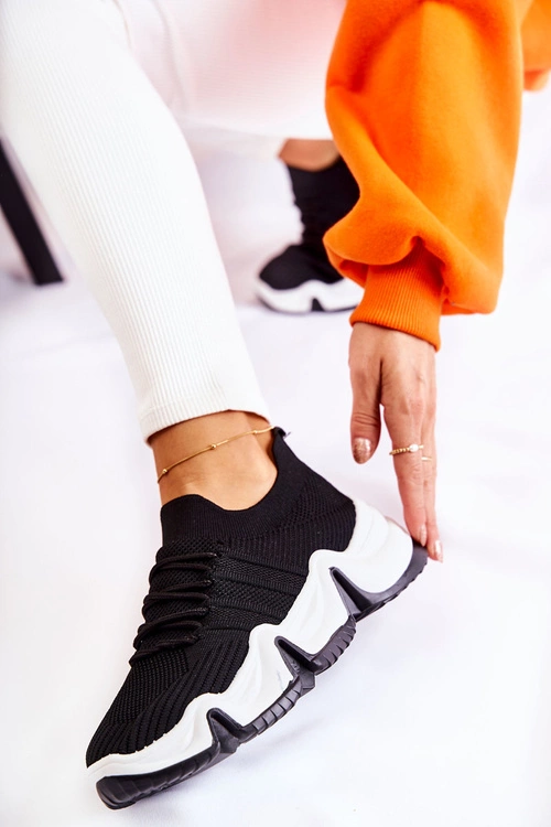 Damskie Wsuwane Sneakersy Czarne Dayen