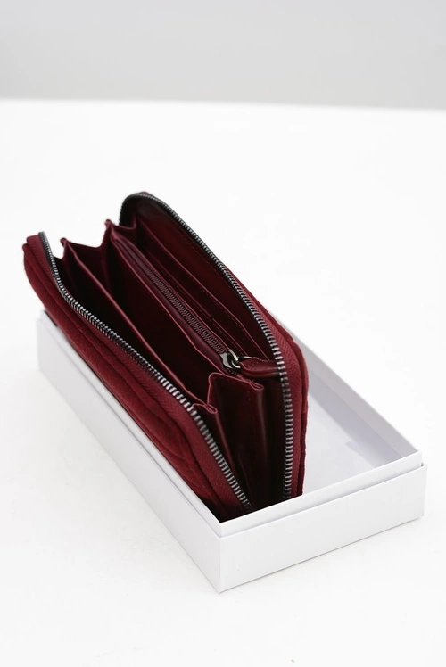 Duży Damski Bordowy Portfel DIANA&CO