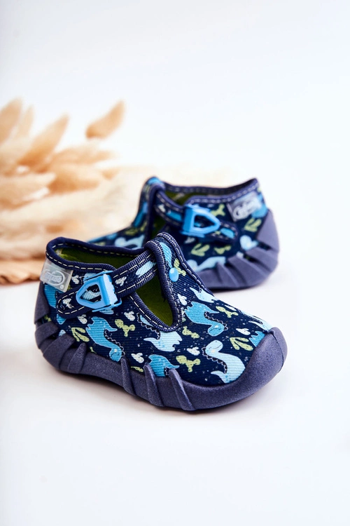 Buty Papcie Befado Dinozaury 110P448 Granatowe