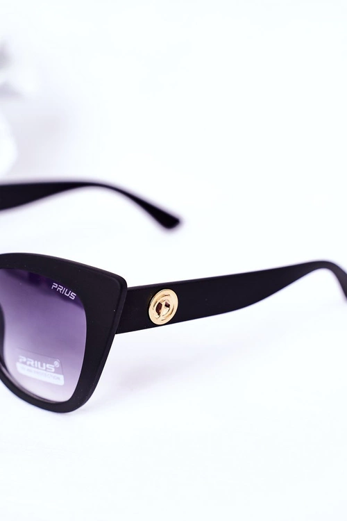 Matowe Okulary Przeciwsłoneczne Cat Eye Czarne Ombre