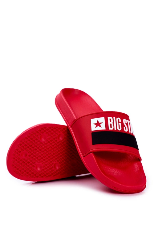 Klapki Męskie Big Star Klasyk Czerwone GG174939