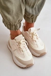 Sneakersy Damskie Na Platformie Beżowe Nevelaine