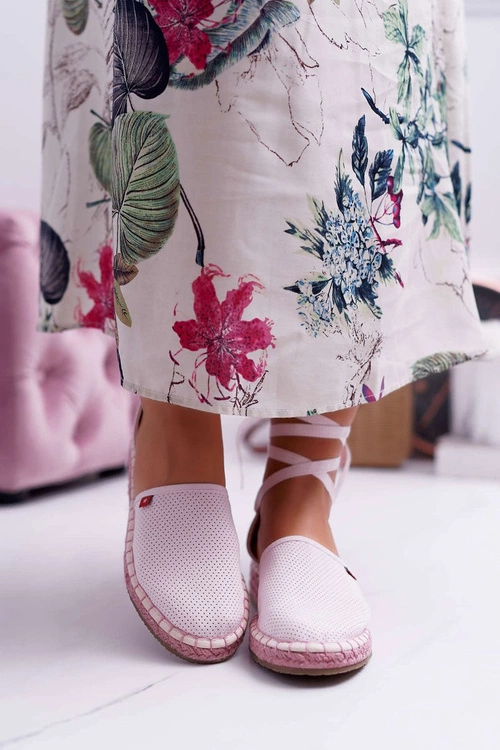 Espadryle Damskie Big Star Na Platformie Różowe DD274A192