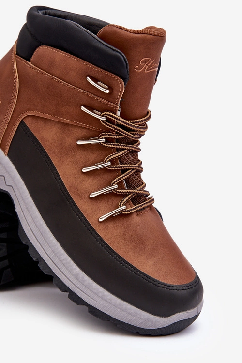 Męskie Buty Trekkingowe Trapery Brązowe Maraena