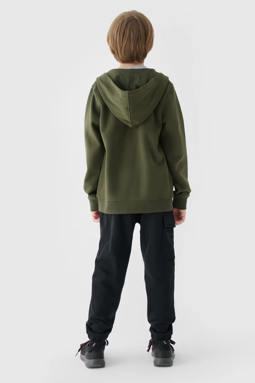 Spodnie Chłopięce Dresowe Joggery 4FJWAW24TTROM760-20S Czarne