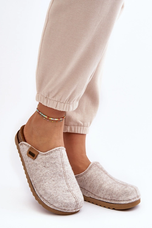 Damskie Obuwie Domowe Kapcie Inblu DJ000010 Jasnobeżowe