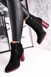 Botki Damskie Na Obcasie Sergio Leone Czarne BT533