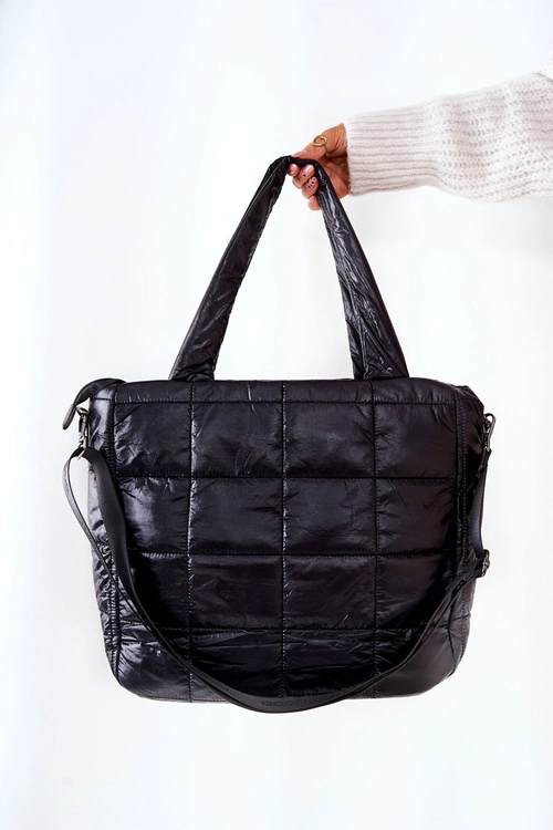 Pikowana Torebka Z Paskiem NOBO L3030 Czarna