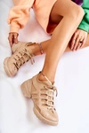 Damskie Sneakersy Sportowe Buty Beżowe Azella
