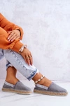 Materiałowe Espadryle Wsuwane Big Star JJ274876 Szare