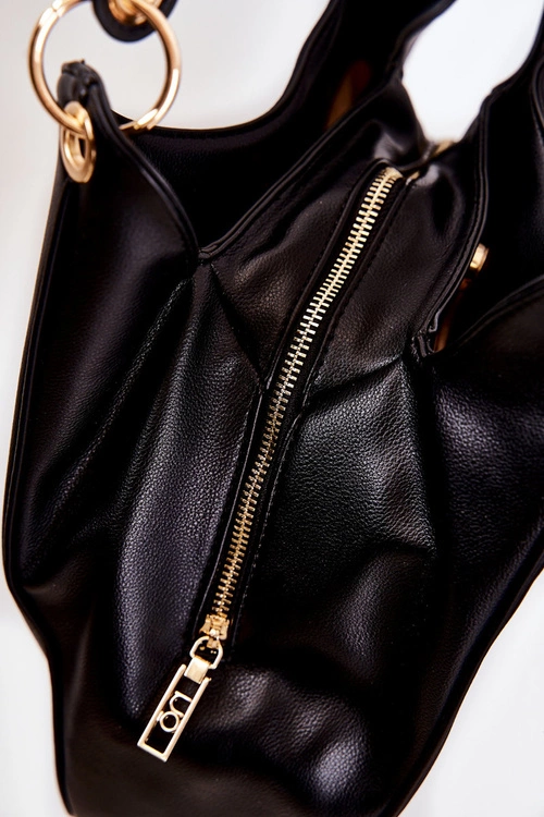 Klasyczna Skórzana Torebka NOBO M3220-C020 Czarna