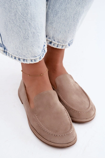 Mokasyny Damskie Beżowe Mireliah