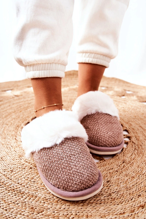 Papcie Ocieplane Z Futerkiem Jasnobrązowe Flamarin