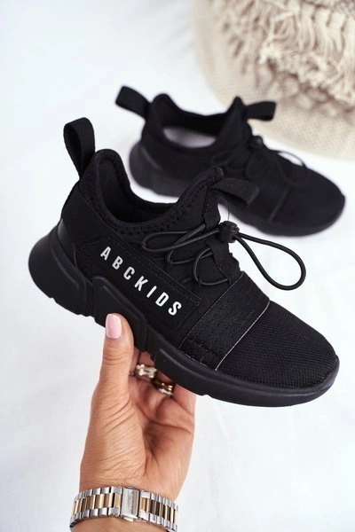 Sportowe Buty Dziecięce Młodzieżowe Czarne ABCKIDS B012310074