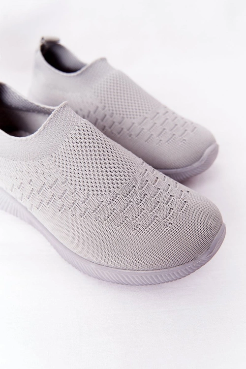 Dziecięce Sportowe Buty Slip-On Szare School Trip