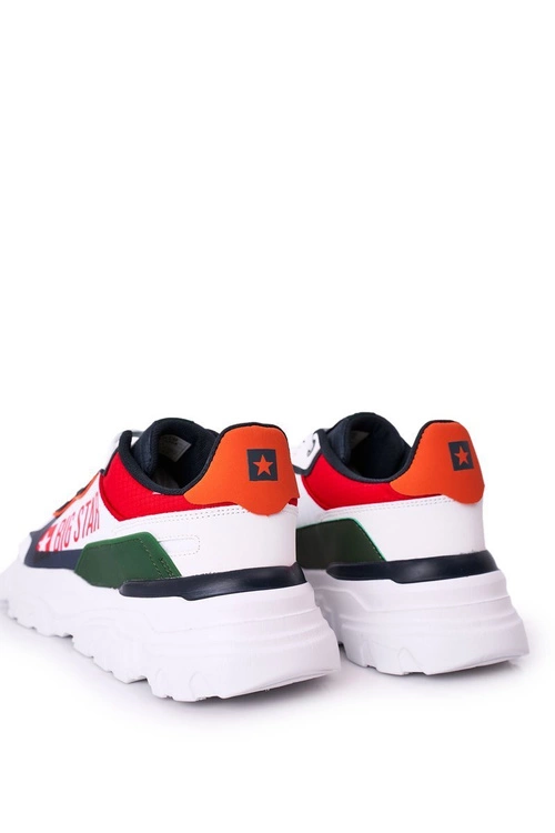 Męskie Sportowe Buty Memory Foam Big Star HH174208 Biało-Granatowe