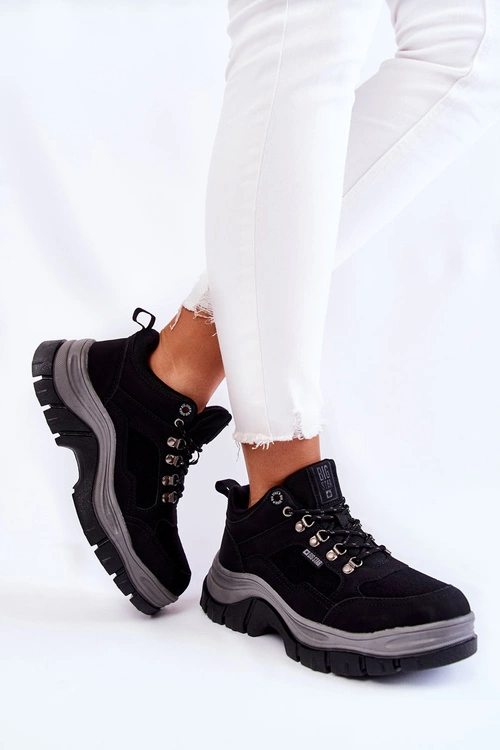 Damskie Buty Trekkingowe Trapery Memory Foam Big Star KK274364 Czarne