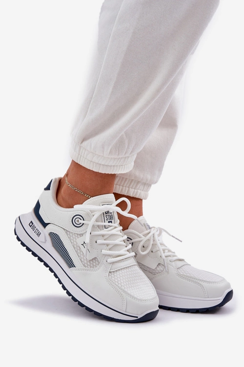 Buty Sportowe Sneakersy Damskie Big Star NN274A103 HI-POLY SYSTEM Biało-Granatowe