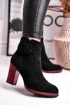Botki Damskie Na Obcasie Sergio Leone Czarne BT533