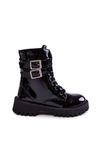 Dziecięce Lakierowane Botki Big Star KK374131 Czarne