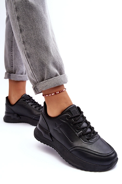 Damskie Klasyczne Buty Sportowe Big Star MM274223 Czarne