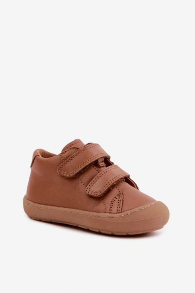 Skórzane Półbuty Trzewiki Barefoot Dziecięce Froddo G2130328-2 Camel