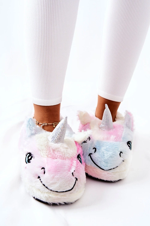 Papcie Damskie Wsuwane Jednorożce Wielokolorowe