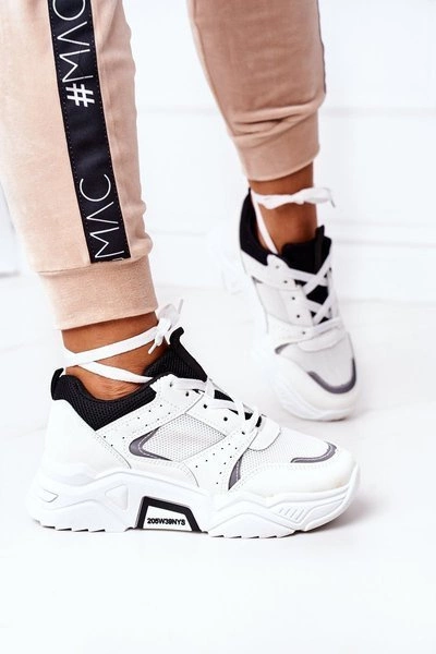 Damskie Sportowe Buty Sneakersy Białe River