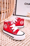 Dziecięce Wysokie Trampki Z Suwakiem BIG STAR HH374190 Czerwone