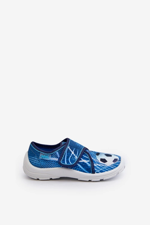 Kapcie Dziecięce Na Rzep Befado 974X312 Niebieskie