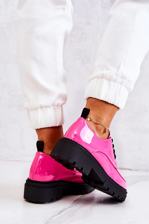 Lakierowane Półbuty Wiązane La.Fi Różowe Joselin