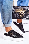 Damskie Sportowe Buty Sneakersy Z Muchą Czarne Amour