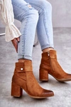 Damskie Zamszowe Botki La.Fi 260041C-SU Camel