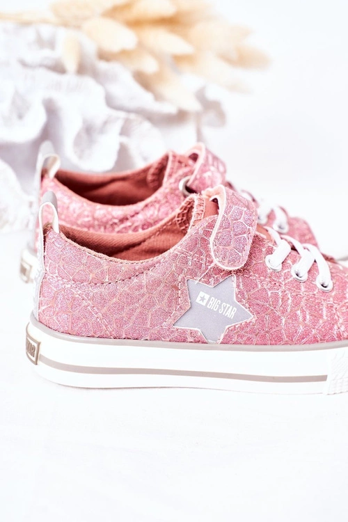 Dziecięce Trampki Na Rzep BIG STAR HH374027 Różowe