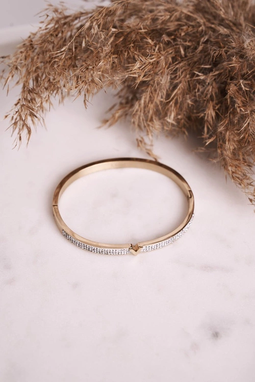 Bransoletka Stalowa z Cyrkoniami Złota Venus