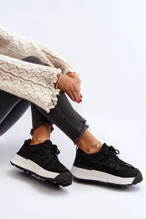 Damskie Buty Sportowe Sneakersy Czarne Phyrena