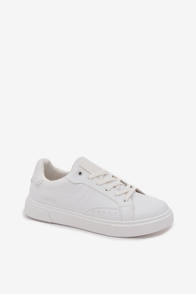 Trampki Sneakersy Męskie Z Eko Skóry Big Star OO174118 Białe